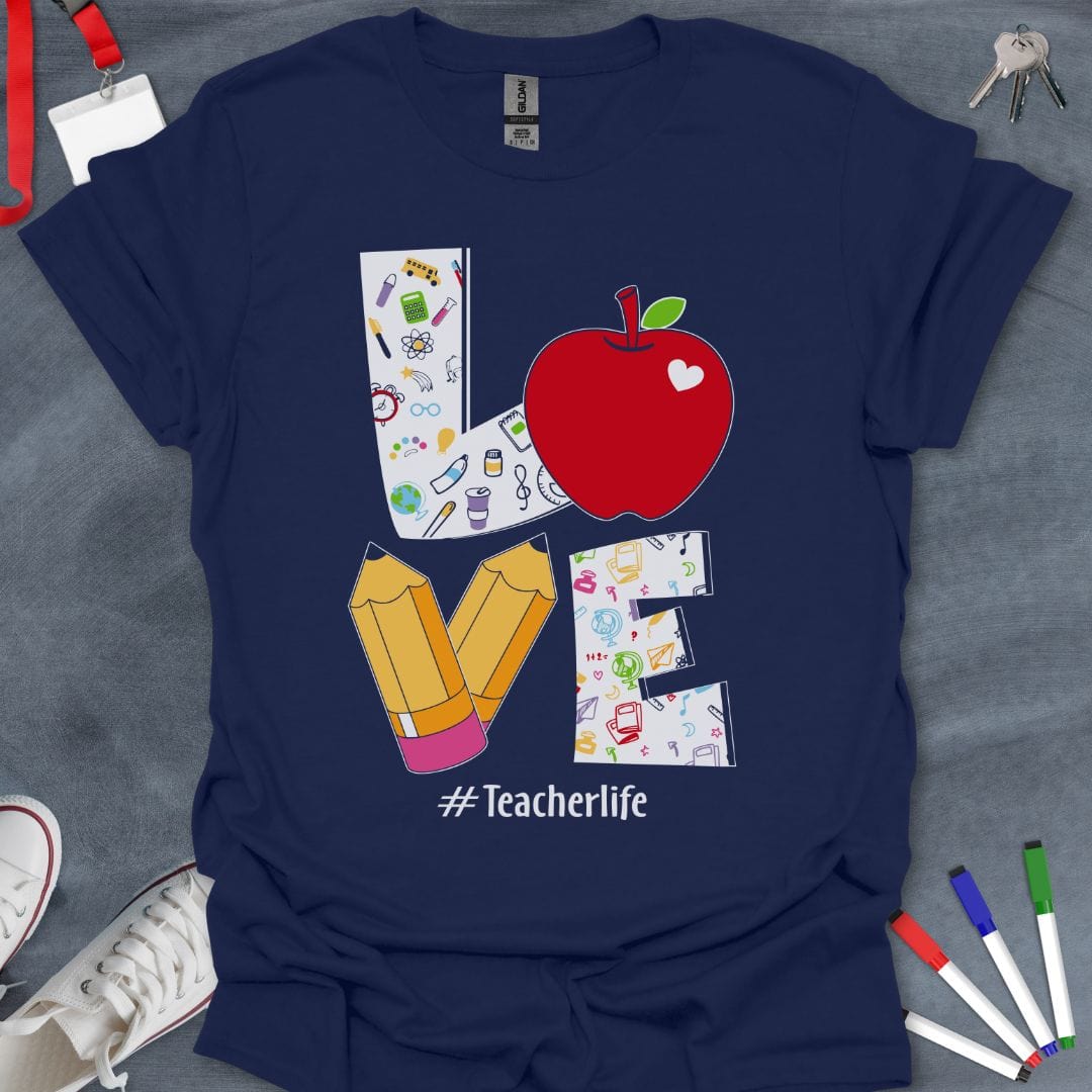 Teacher T-Shirt Navy / S Essentials of #TeacherLife T-Shirt