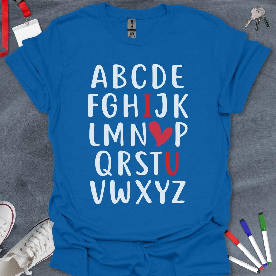 Teacher T-Shirt Royal / S Love for Letters T-Shirt