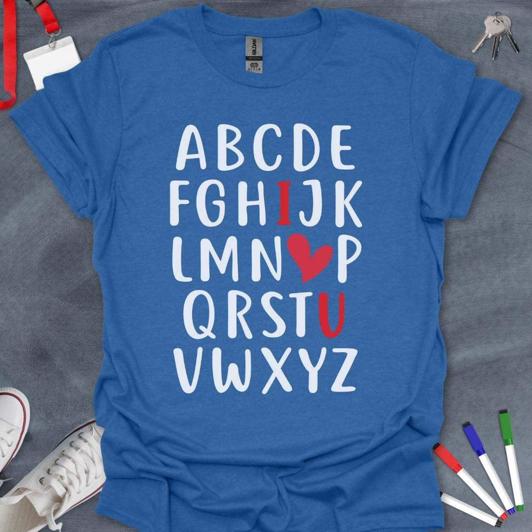 Teacher T-Shirt Heather Royal / S Love for Letters T-Shirt