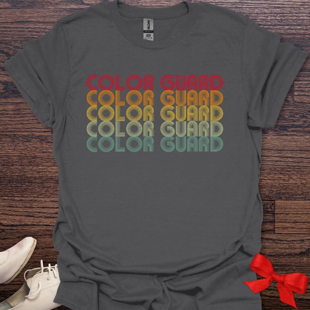 Teacher T-Shirt Charcoal / S Vibrant Color Guard Pride T-Shirt