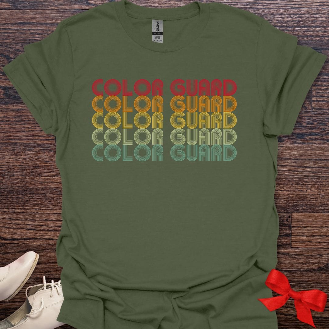 Teacher T-Shirt Military Green / S Vibrant Color Guard Pride T-Shirt