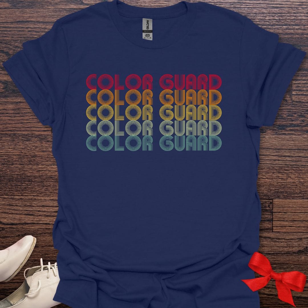 Teacher T-Shirt Navy / S Vibrant Color Guard Pride T-Shirt