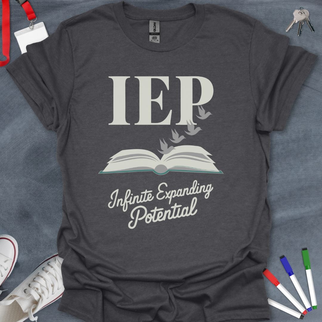 Teacher T-Shirt Dark Heather / S IEP Infinite Potential T-Shirt