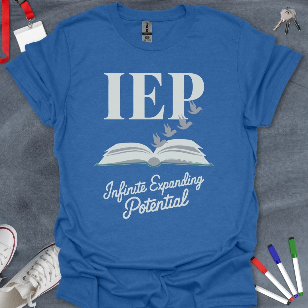 Teacher T-Shirt Heather Royal / S IEP Infinite Potential T-Shirt