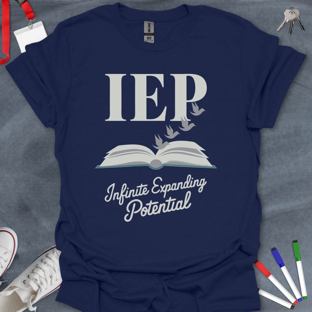 Teacher T-Shirt Navy / S IEP Infinite Potential T-Shirt