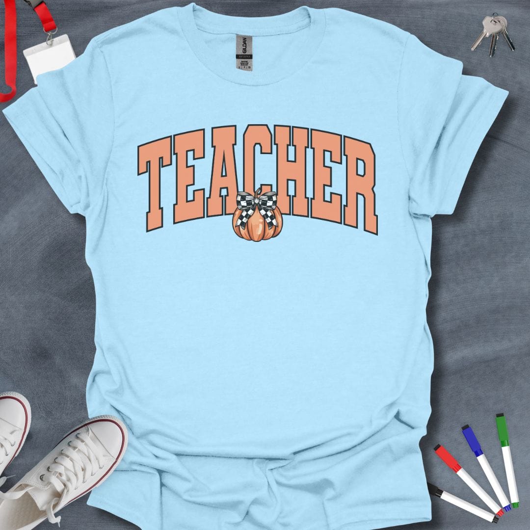 Teacher T-Shirt Light Blue / S Pumpkin Teacher T-Shirt