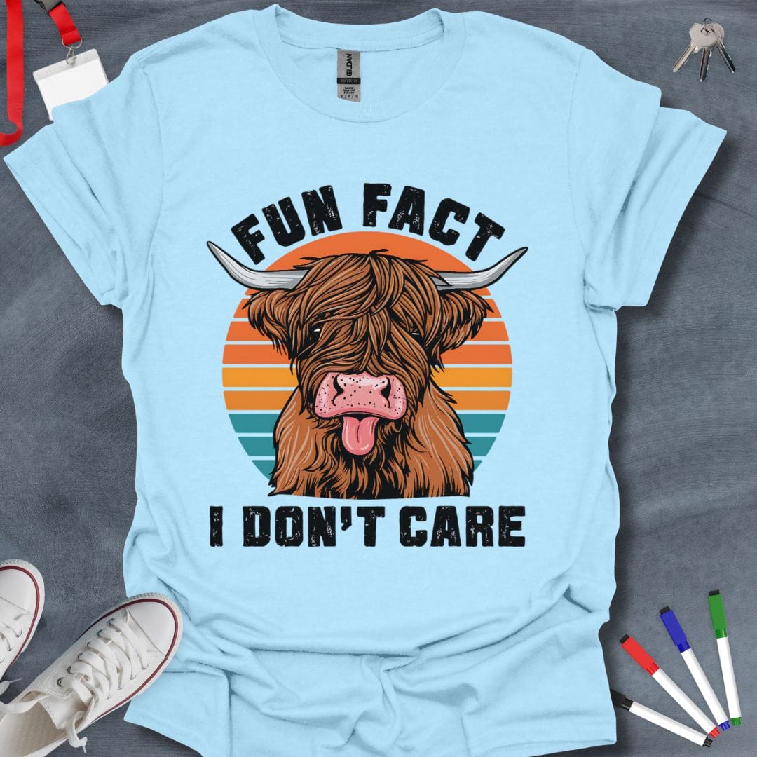 Teacher T-Shirt Light Blue / S Fun Fact I Don't Care T-Shirt