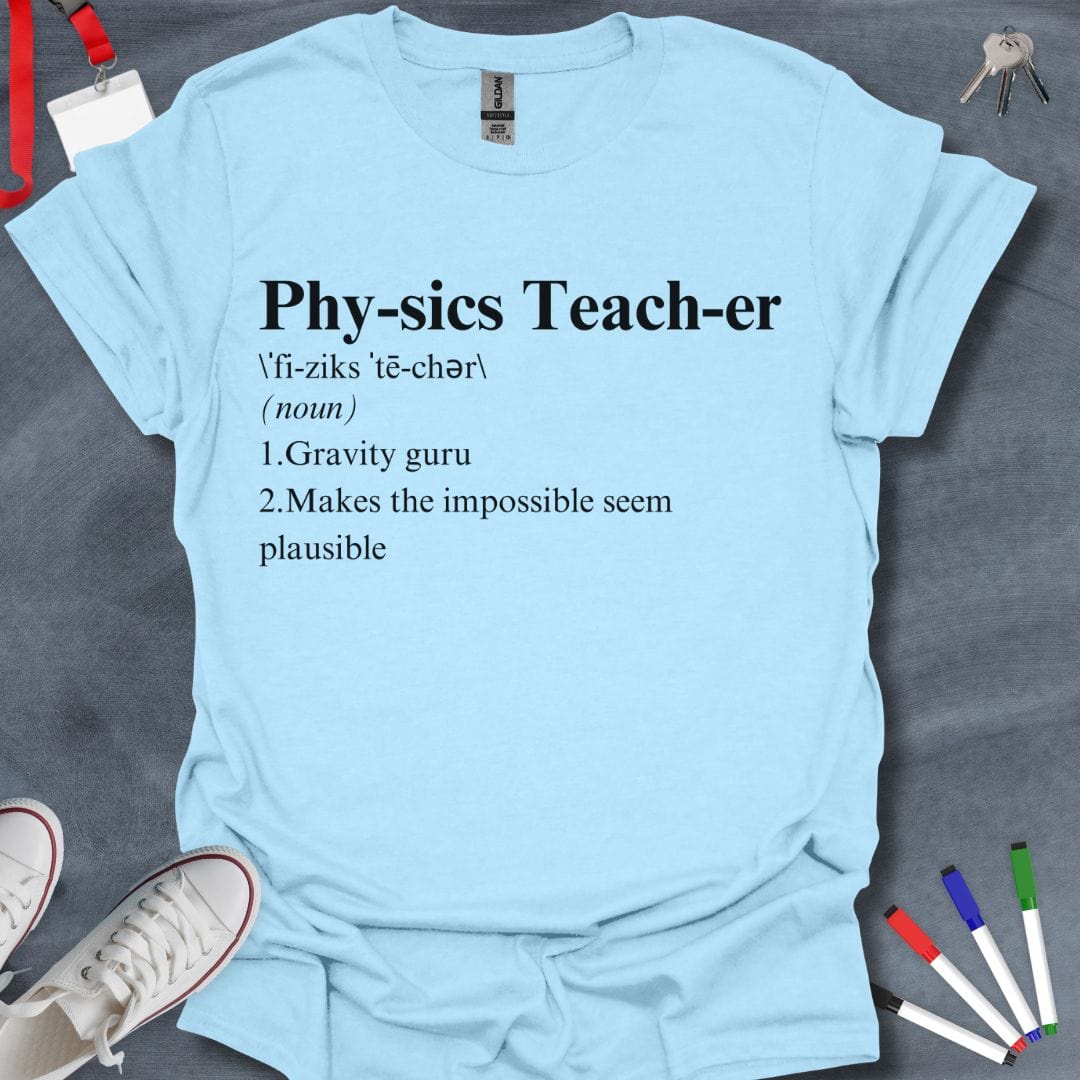 Teacher T-Shirt Light Blue / S Physics Genius T-Shirt