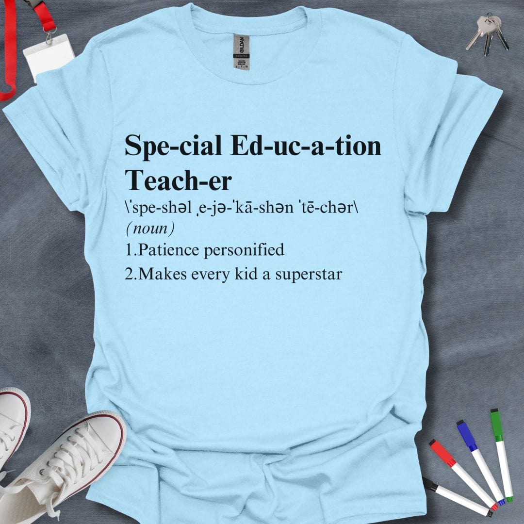 Teacher T-Shirt Light Blue / S Special Education Teacher's Heartbeat T-Shirt