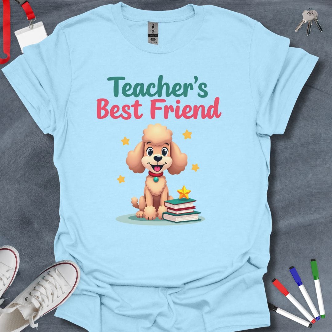 Teacher T-Shirt Light Blue / S Poodle Pals Educator T-Shirt