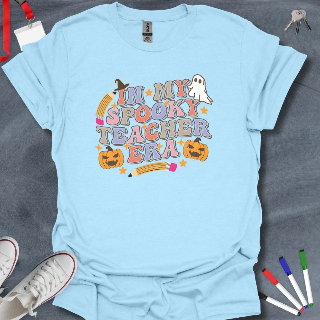 Teacher T-Shirt Light Blue / S Spooky Teacher Era T-Shirt