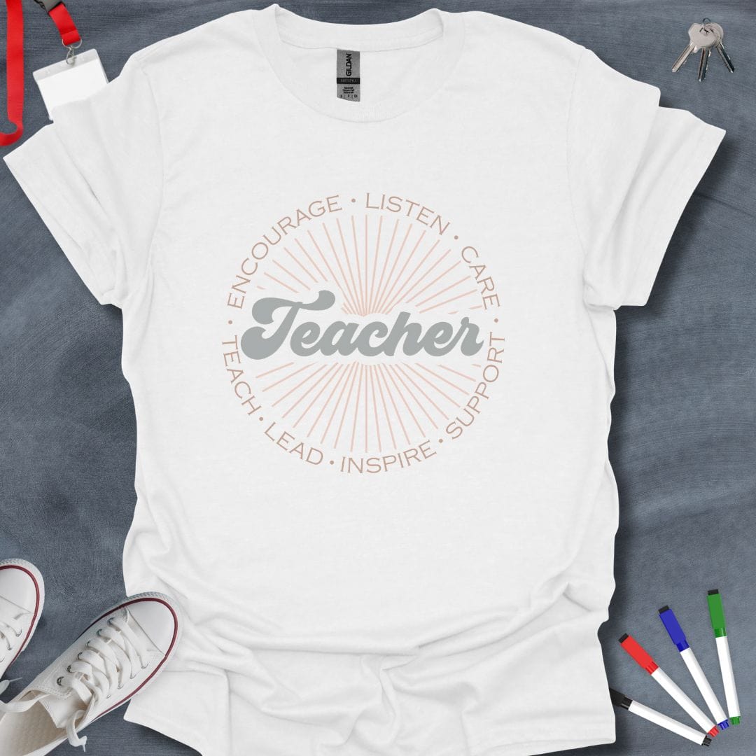 Teacher T-Shirt White / S Inspiring Teacher T-Shirt