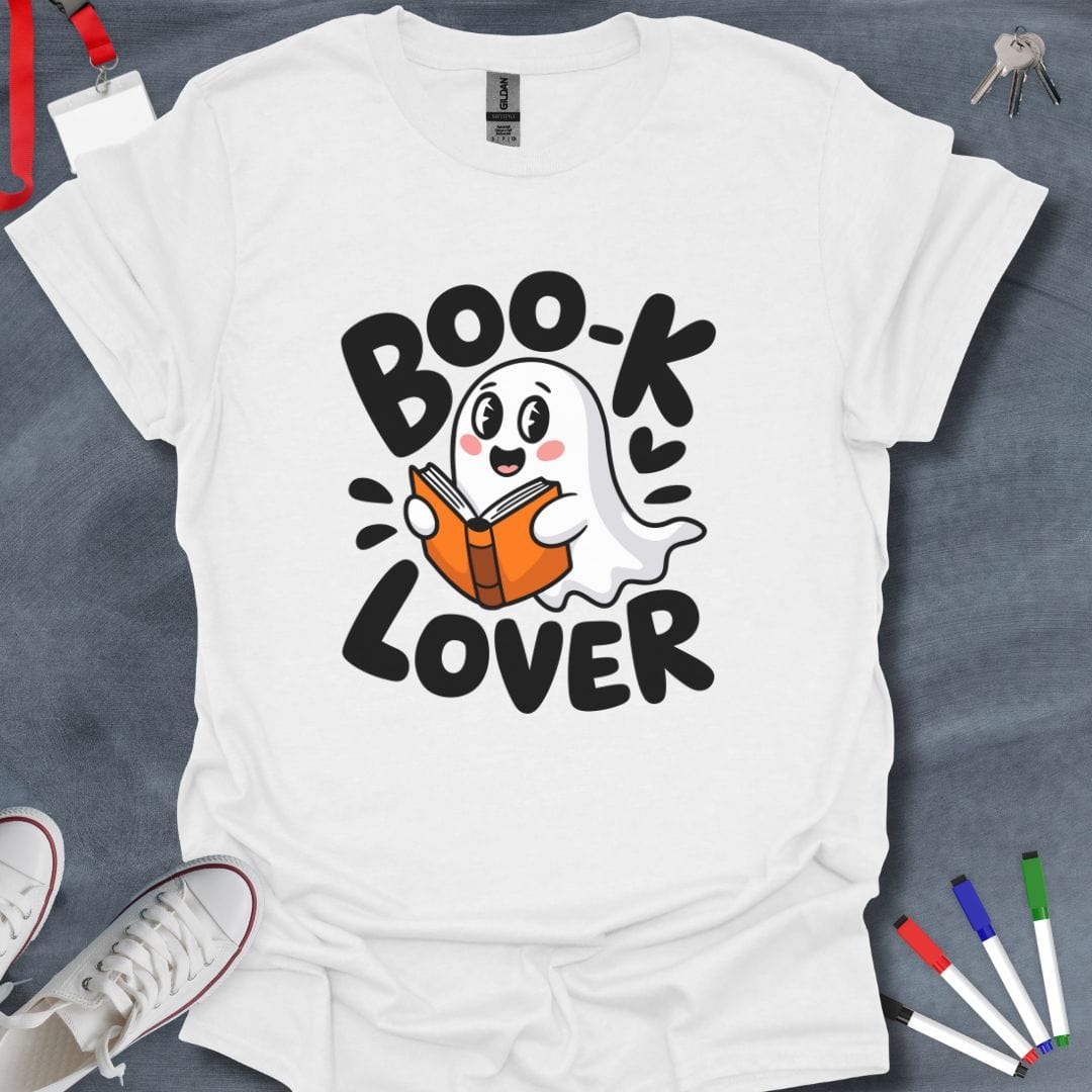 Teacher T-Shirt White / S Spooky Study Buddy Teacher T-Shirt