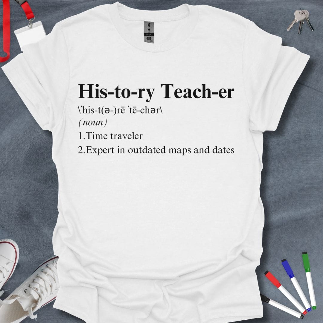 Teacher T-Shirt White / S History Buff T-Shirt