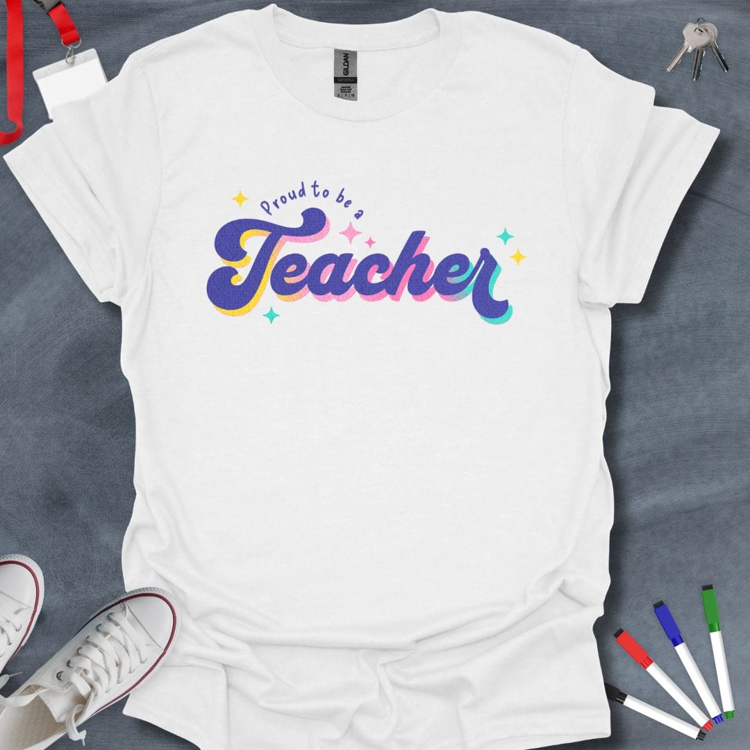 Teacher T-Shirt White / S Proud to be a Teacher Cosmic T-Shirt