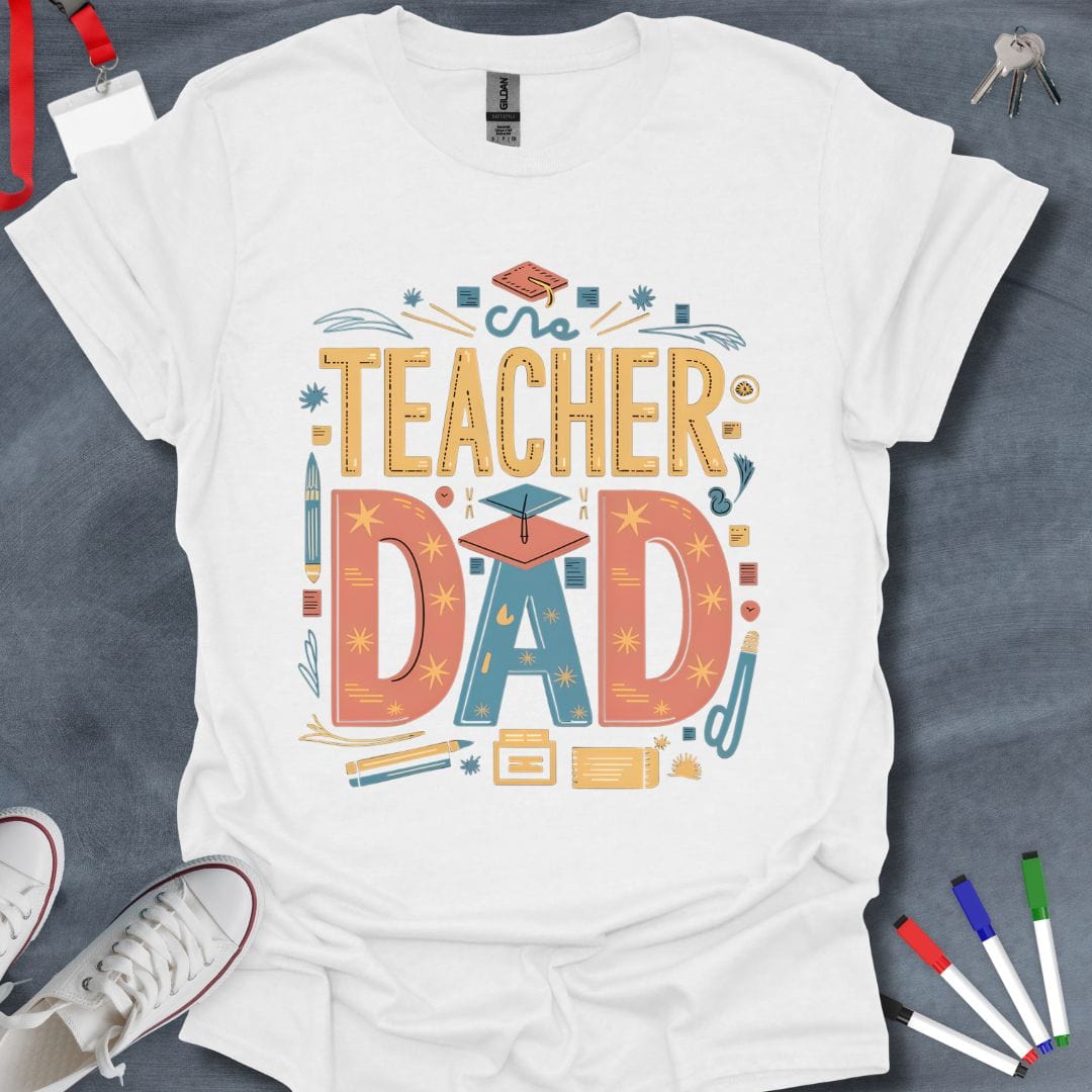 Teacher T-Shirt White / S Educational Champion Dad T-Shirt