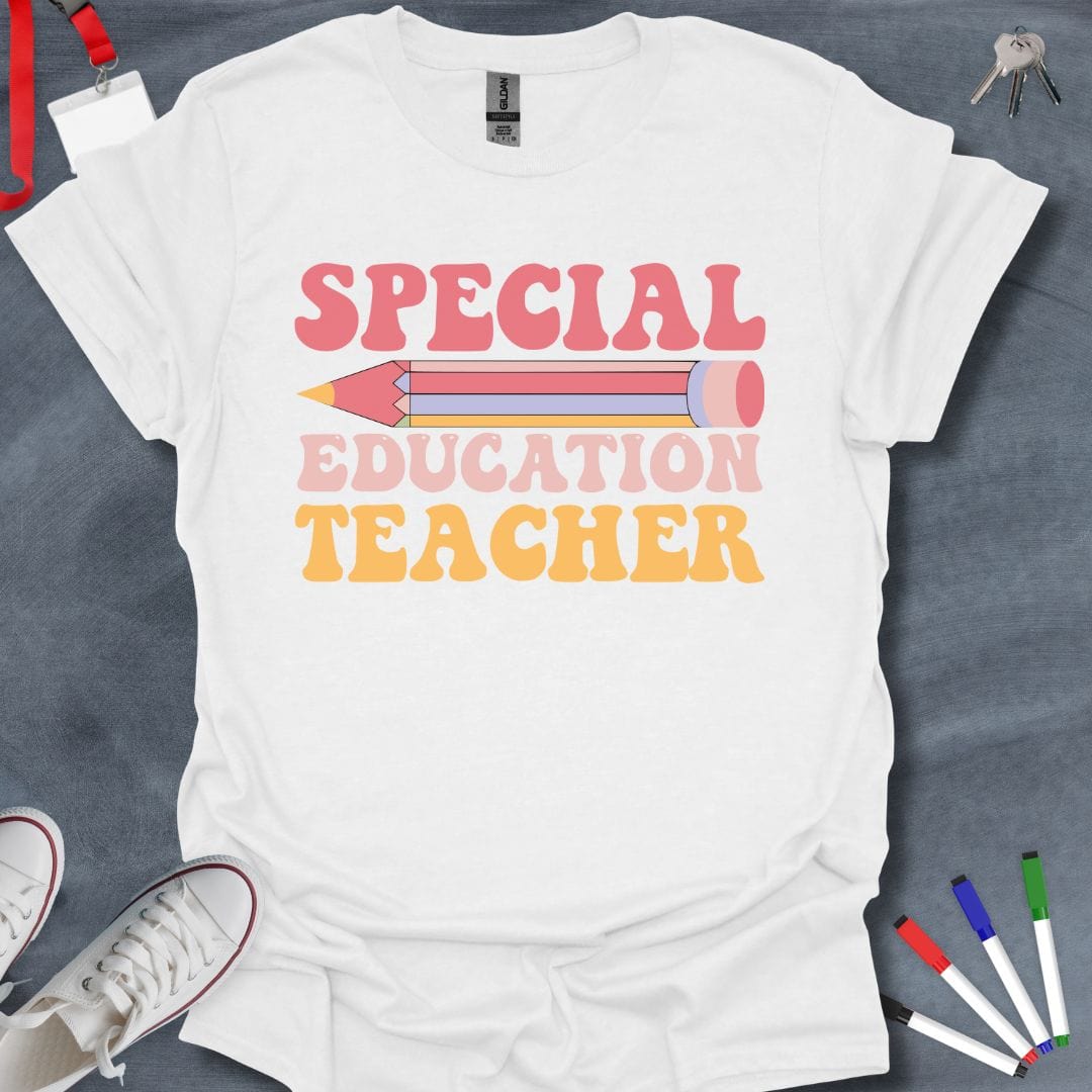 Teacher T-Shirt White / S Retro Special Education Teacher T-Shirt