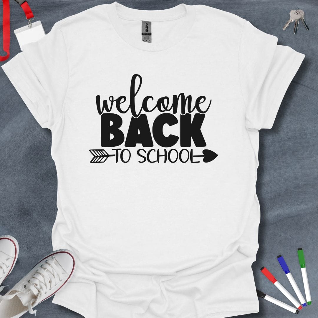 Teacher T-Shirt White / S Welcome Back Arrow T-Shirt