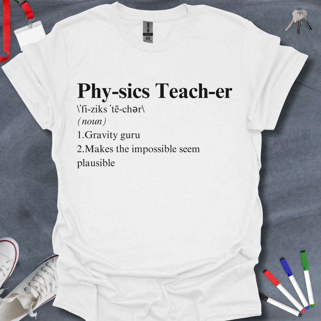 Teacher T-Shirt White / S Physics Genius T-Shirt