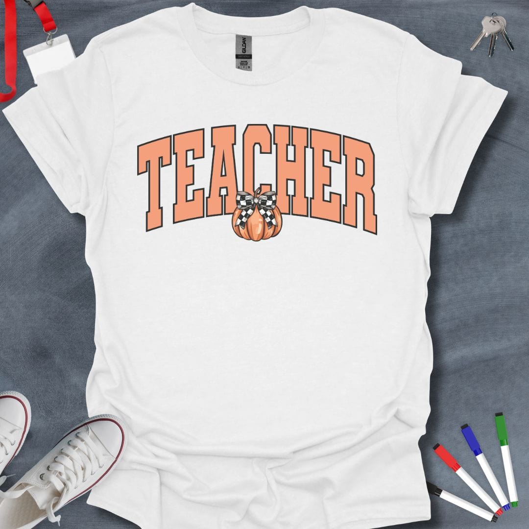 Teacher T-Shirt White / S Pumpkin Teacher T-Shirt