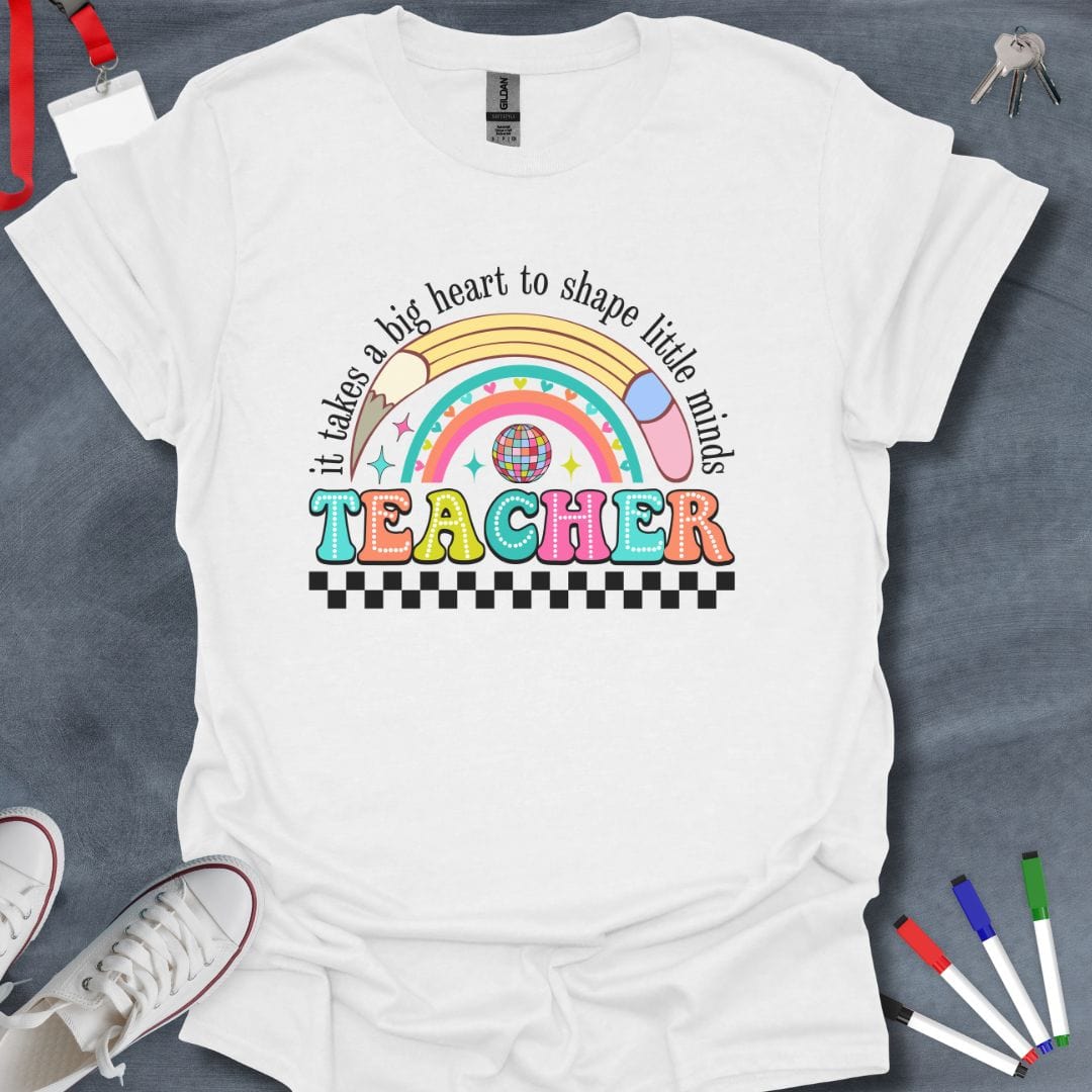 Teacher T-Shirt White / S Teacher Rainbow T-Shirt