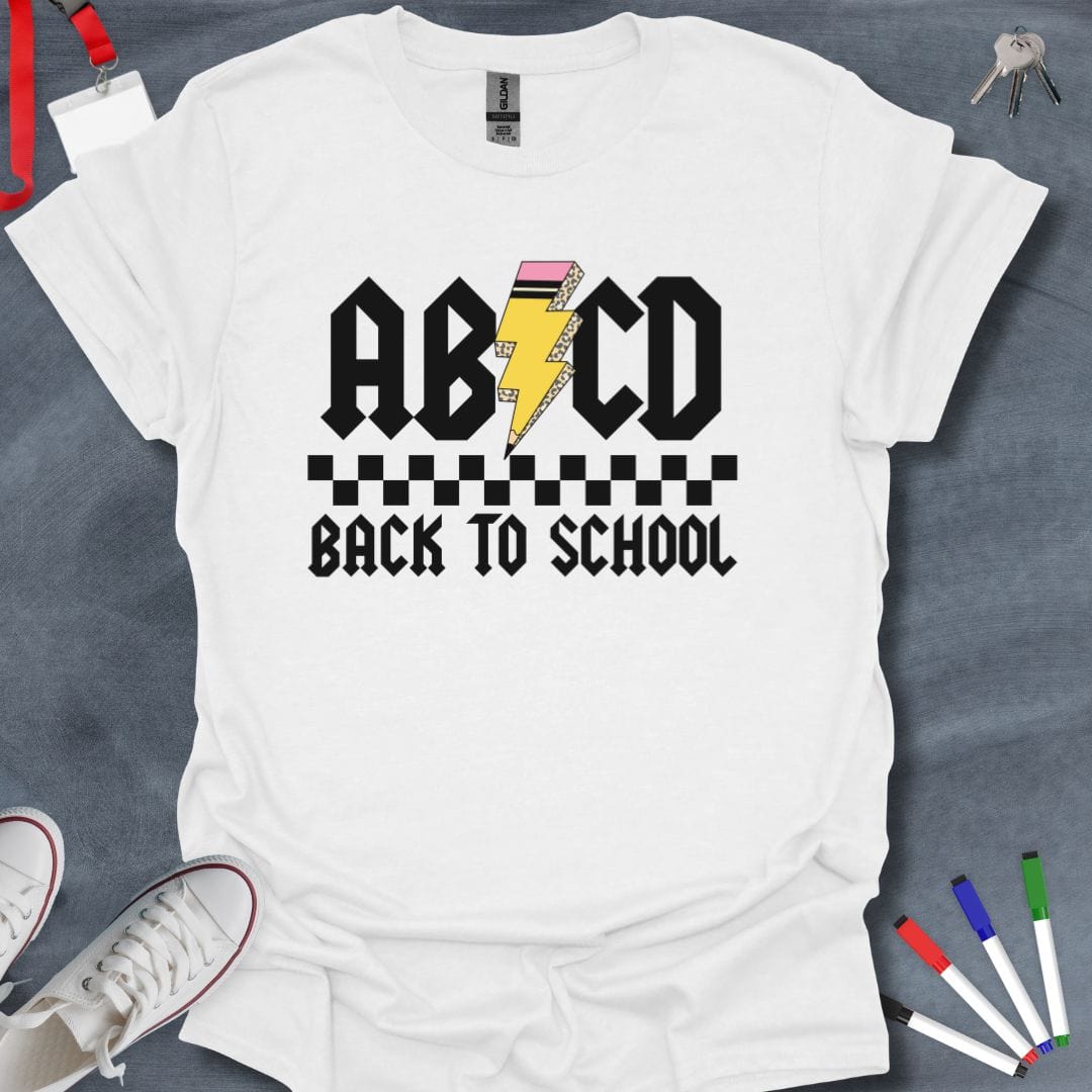 Teacher T-Shirt White / S ABCD Back to School T-Shirt