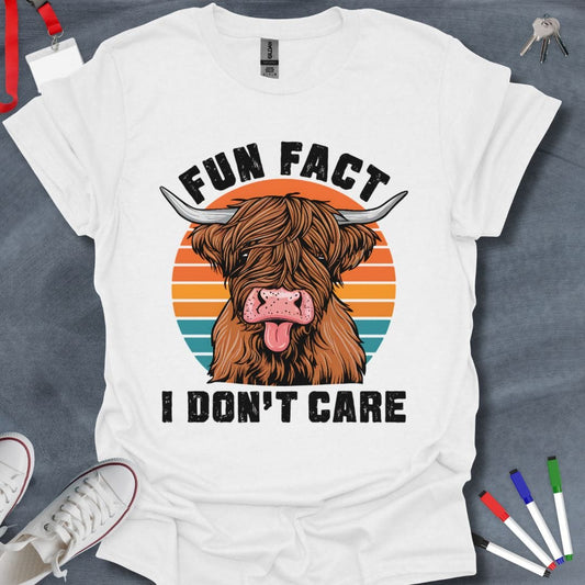 Teacher T-Shirt White / S Fun Fact I Don't Care T-Shirt