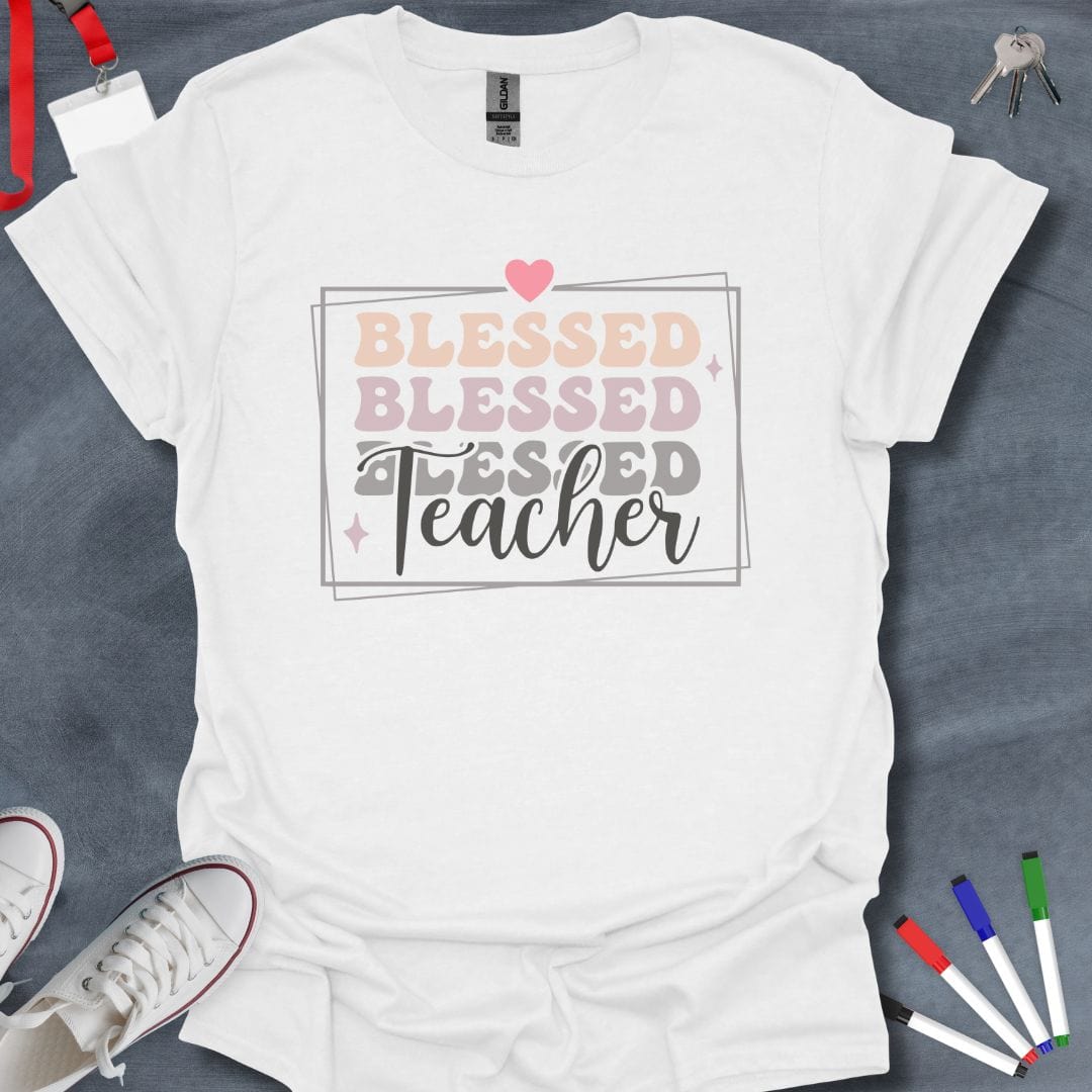 Teacher T-Shirt White / S Blessed Teacher T-Shirt