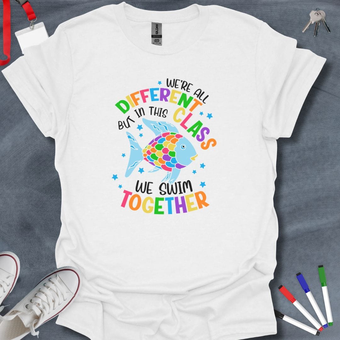 Teacher T-Shirt White / S Different Class Together T-Shirt