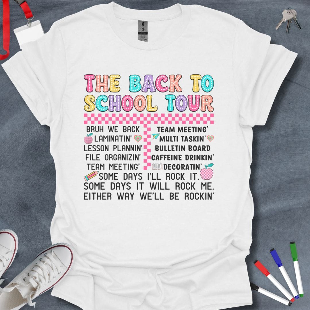 Teacher T-Shirt White / S The Back to School Tour T-Shirt