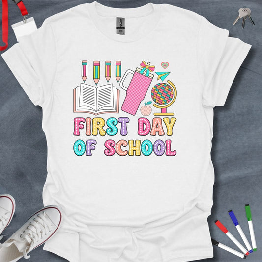 Teacher T-Shirt White / S First Day of School Essentials T-Shirt