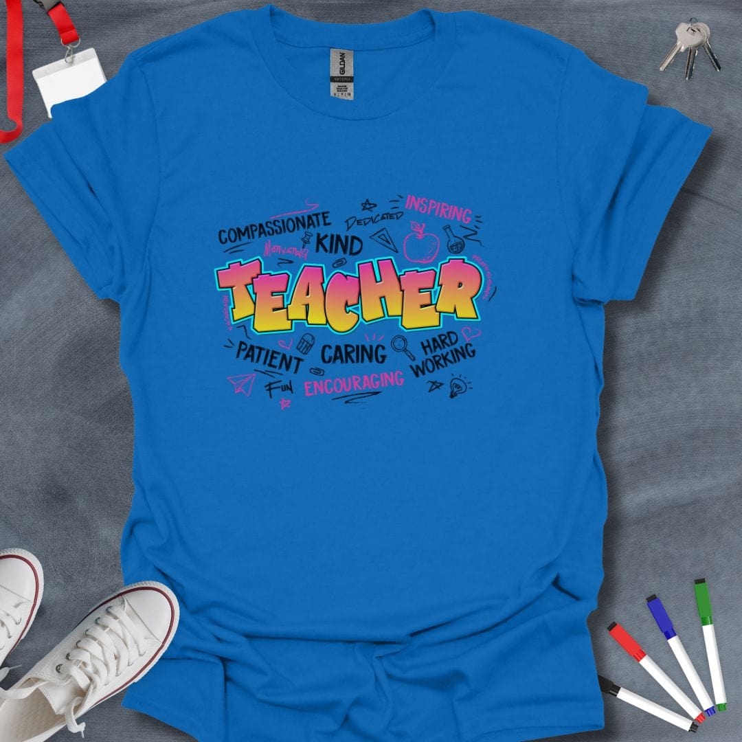 Teacher T-Shirt Royal / S Neon Motivator Teacher T-Shirt