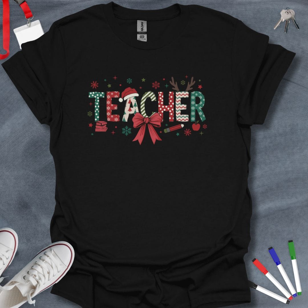 Teacher T-Shirt Black / S Jolly Teacher Christmas Festivity T-Shirt