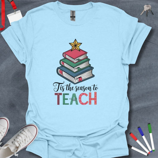 Teacher T-Shirt Light Blue / S Seasonal Teach Cheer T-Shirt