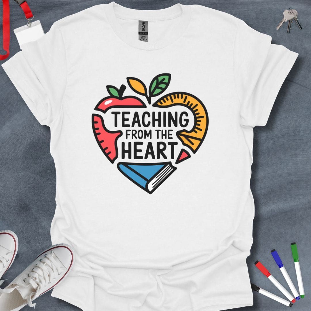 Teacher T-Shirt White / S Heartfelt Teaching T-Shirt