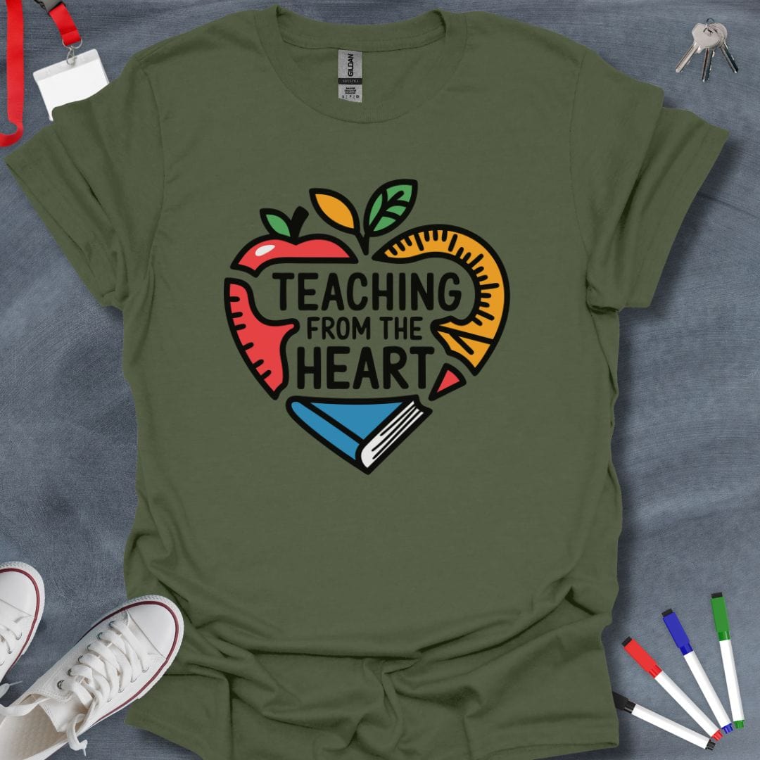 Teacher T-Shirt Military Green / S Heartfelt Teaching T-Shirt