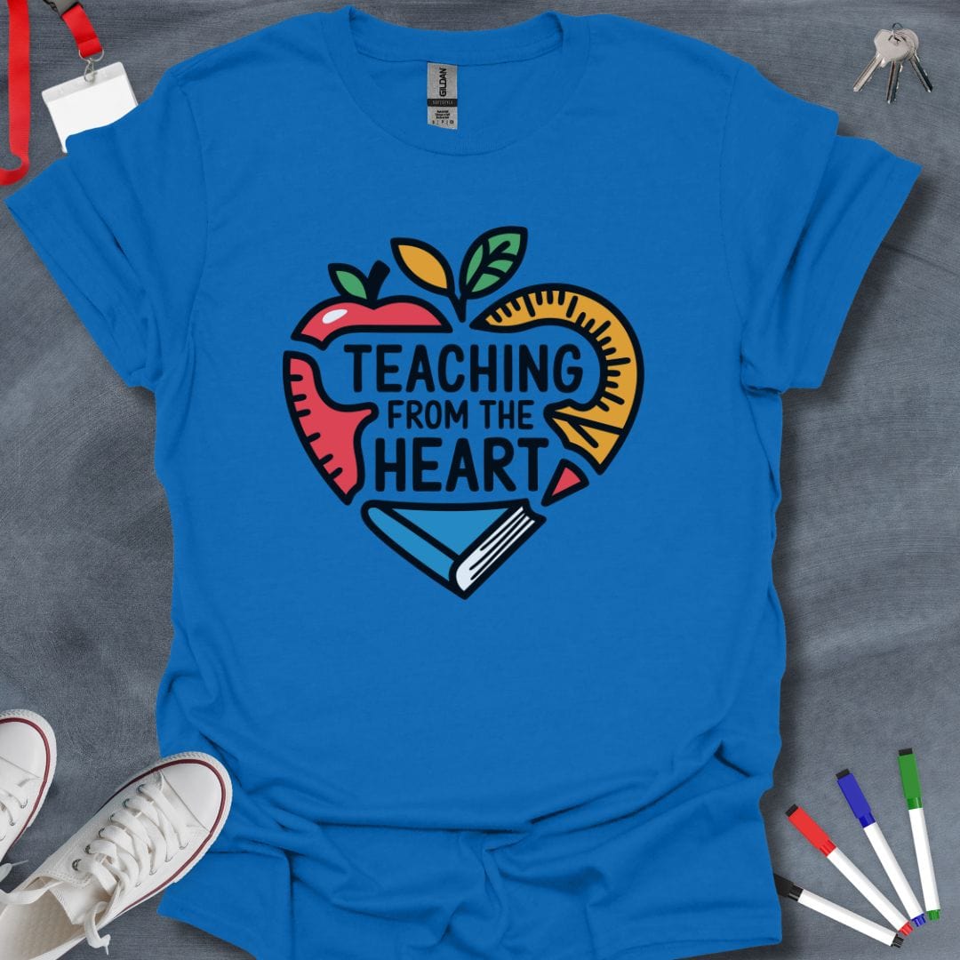 Teacher T-Shirt Royal / S Heartfelt Teaching T-Shirt