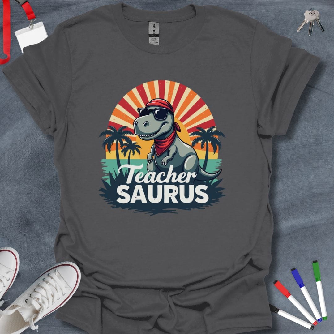 Teacher T-Shirt Charcoal / S TeacherSaurus Rex T-Shirt