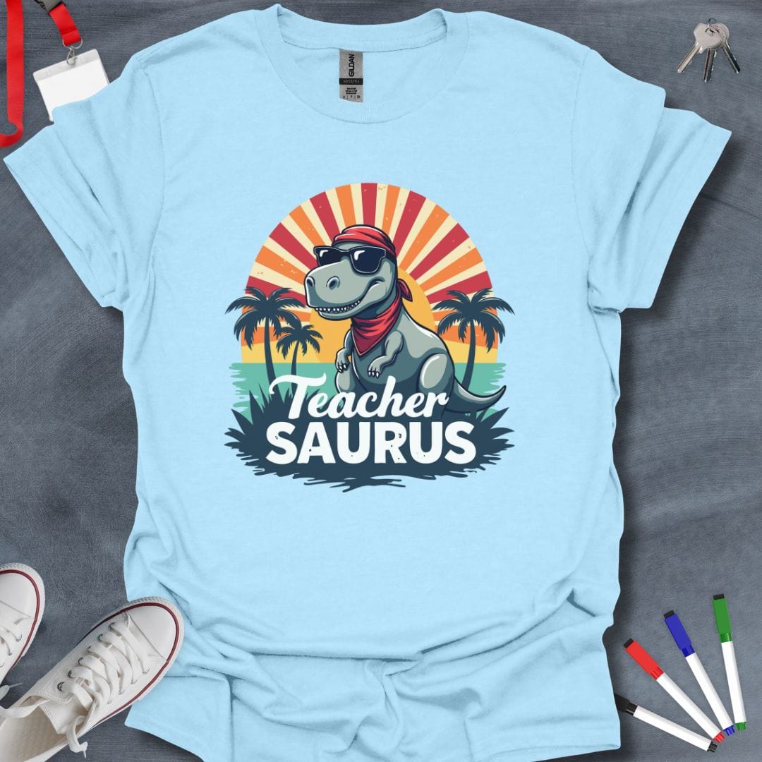 Teacher T-Shirt Light Blue / S TeacherSaurus Rex T-Shirt