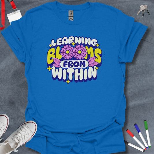 Teacher T-Shirt Royal / S Floral Learning Blooms T-Shirt