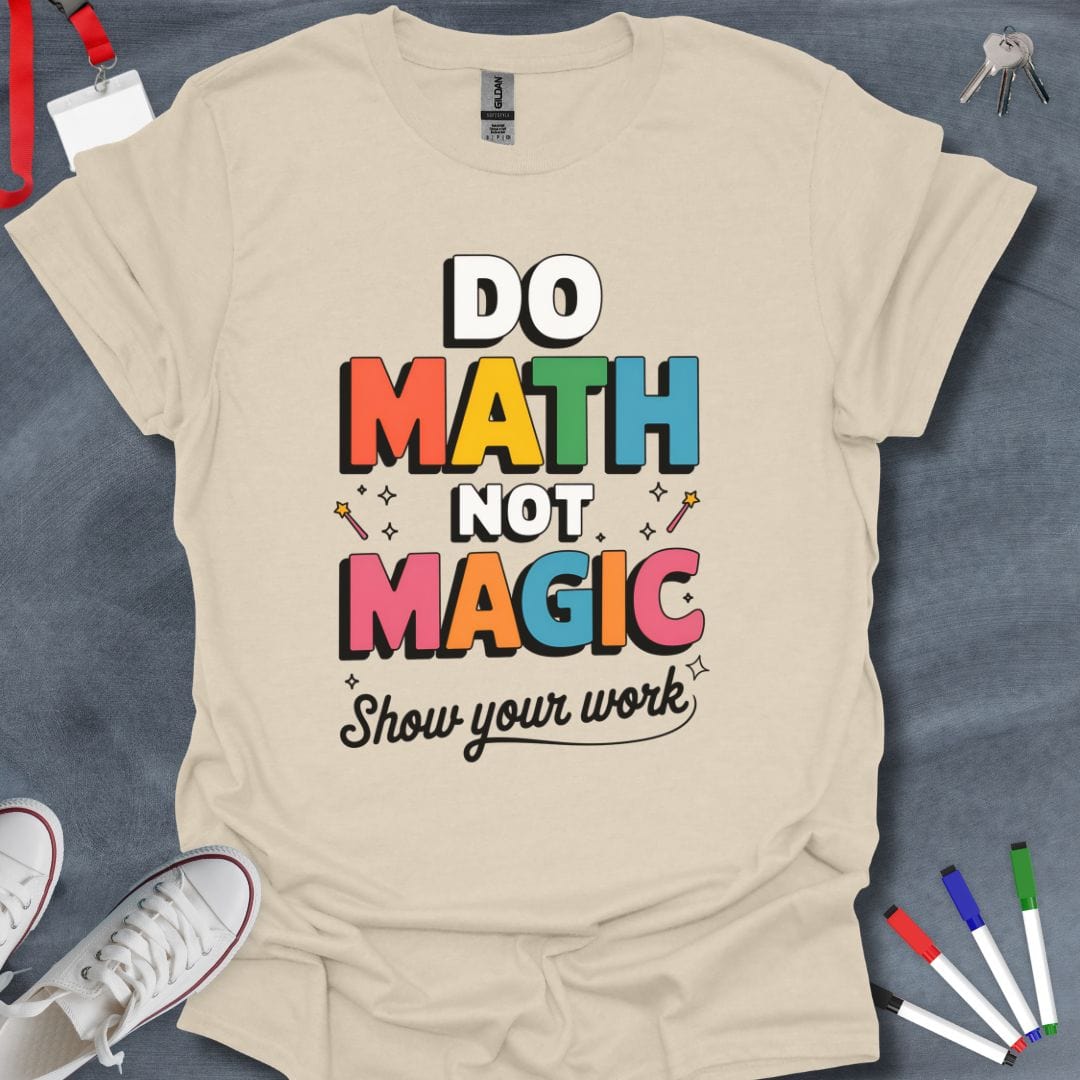 Teacher T-Shirt Natural / S Math Magic Show T-Shirt