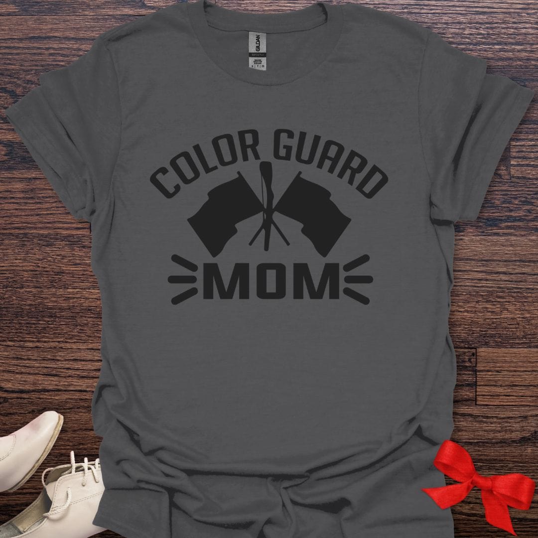 Teacher T-Shirt Charcoal / S Color Guard Mom Pride T-Shirt