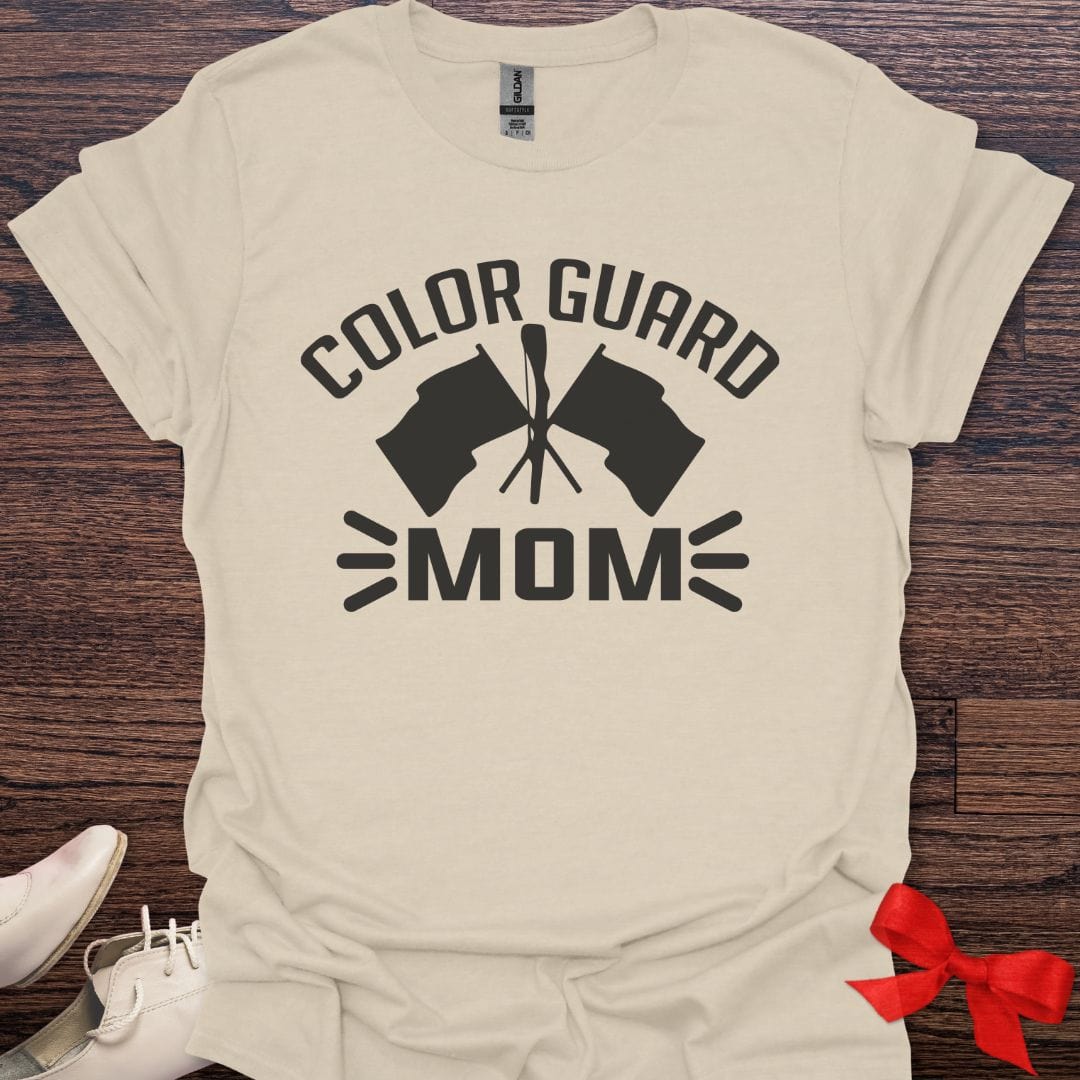 Teacher T-Shirt Natural / S Color Guard Mom Pride T-Shirt