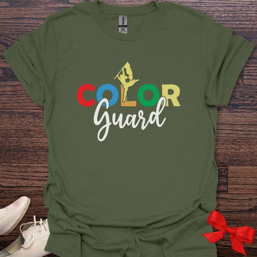 Teacher T-Shirt Military Green / S Colorful Color Guard T-Shirt