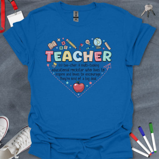 Teacher T-Shirt Royal / S Educational Rockstar Teacher T-Shirt