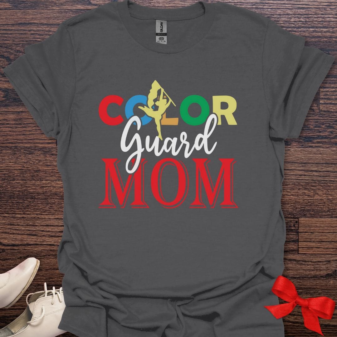 Teacher T-Shirt Charcoal / S Color Guard Mom Pride T-Shirt