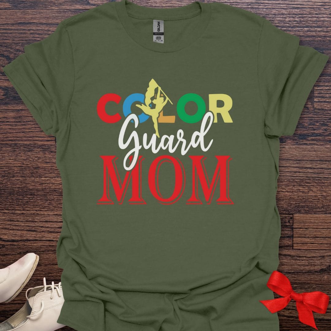 Teacher T-Shirt Military Green / S Color Guard Mom Pride T-Shirt