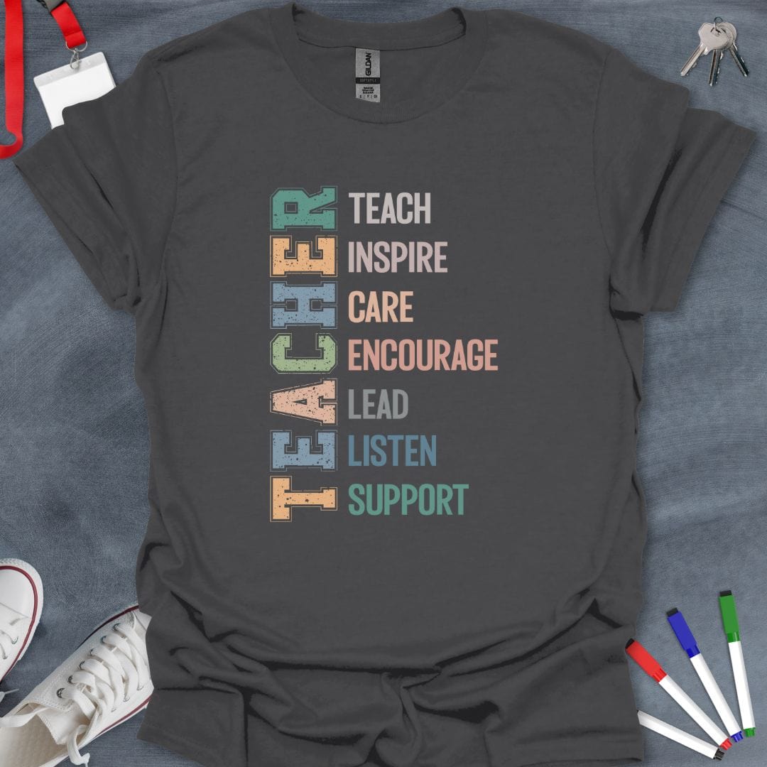 Teacher T-Shirt Charcoal / S Educator Essentials T-Shirt