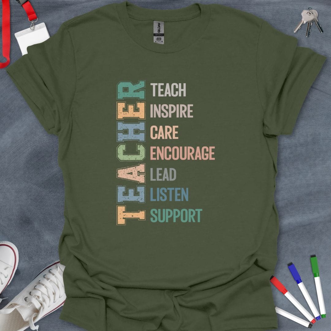 Teacher T-Shirt Military Green / S Educator Essentials T-Shirt