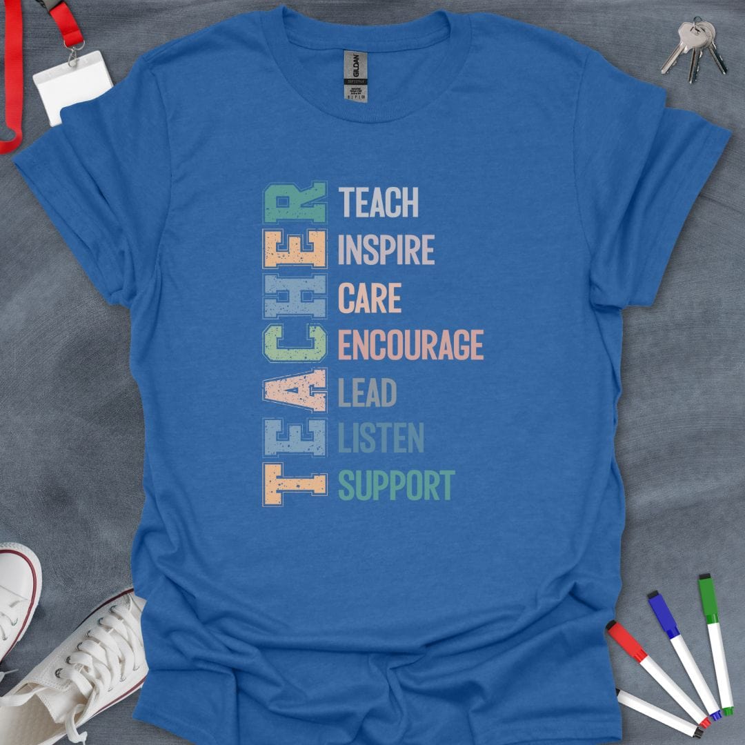 Teacher T-Shirt Heather Royal / S Educator Essentials T-Shirt